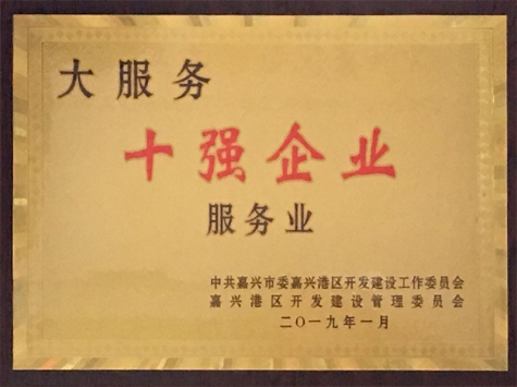 大服務(wù)十強(qiáng)企業(yè)（服務(wù)業(yè)）